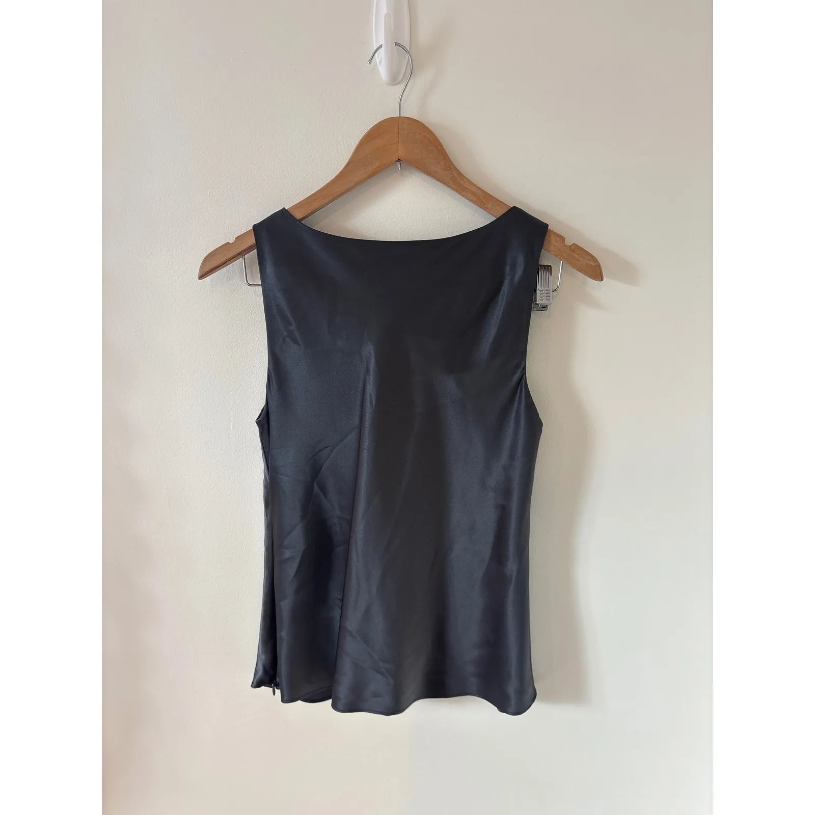 Lauren Ralph Lauren Womens Gray Silk‎ Pleated Sleeveless Tank Top Size 4 - Image 3