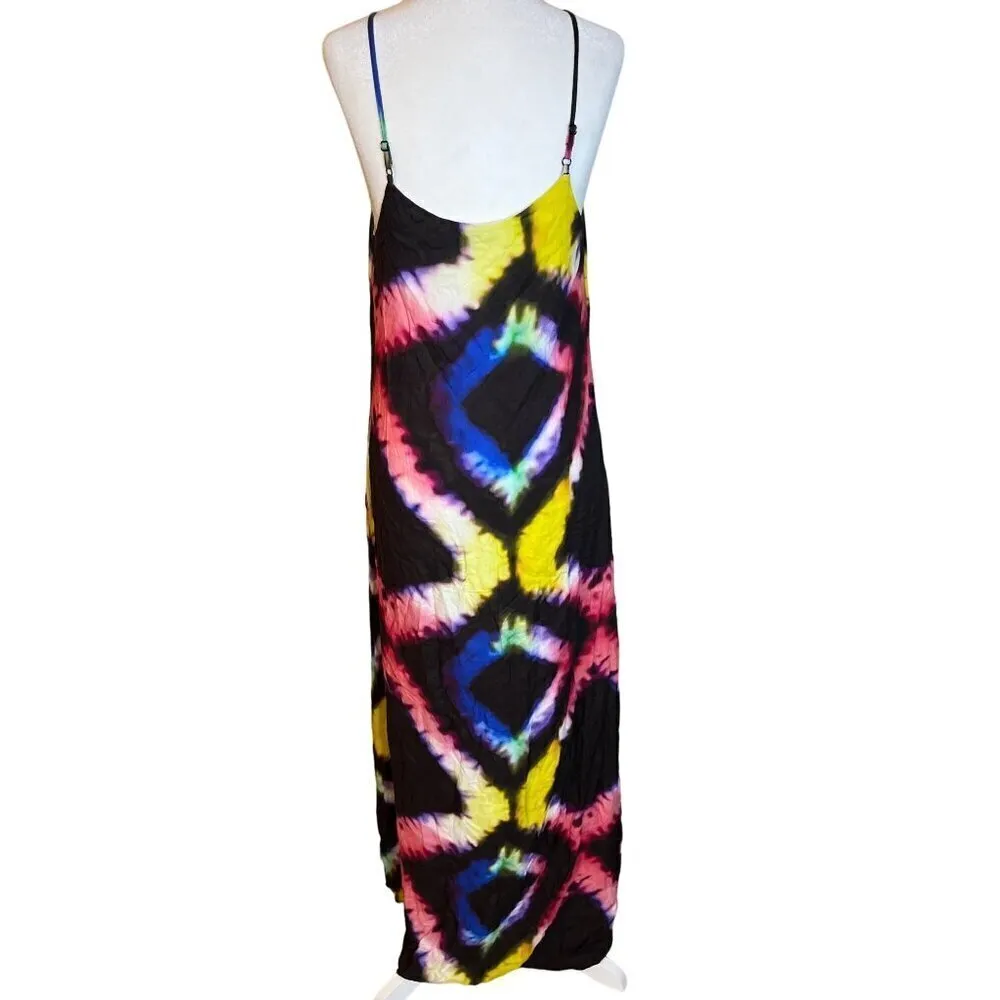 Busayo Collective Tie Dye Midi in Multicolor Medium Womens Womens Long Maxi Gown Black - Image 7