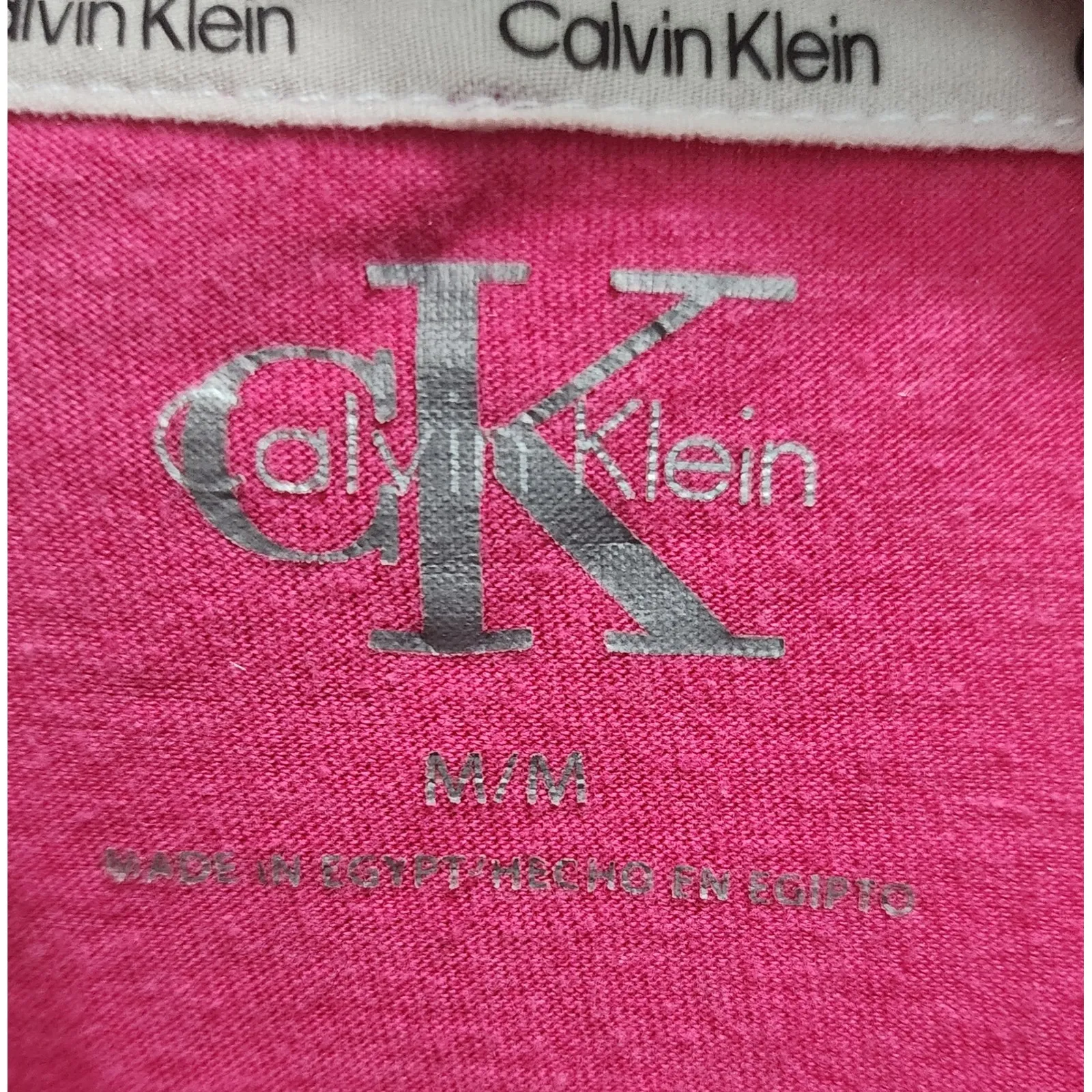 Calvin Klein Womens Pink Short Sleeve‎ Logo T-Shirt Crew Neck Casual Top - Image 4