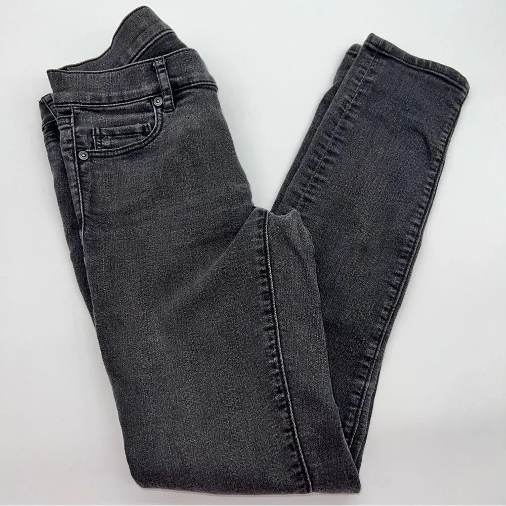 Ann Taylor LOFT Women's Modern Skinny Black Denim Low Rise Jeans Size 24 - Image 6