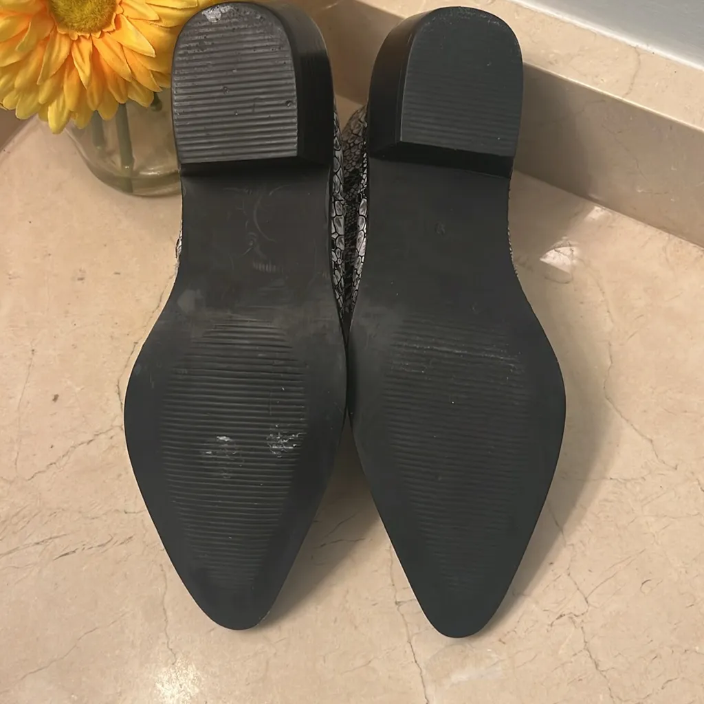 Shyanne Black and Gray Snakeskin Ankle Boots - Image 8