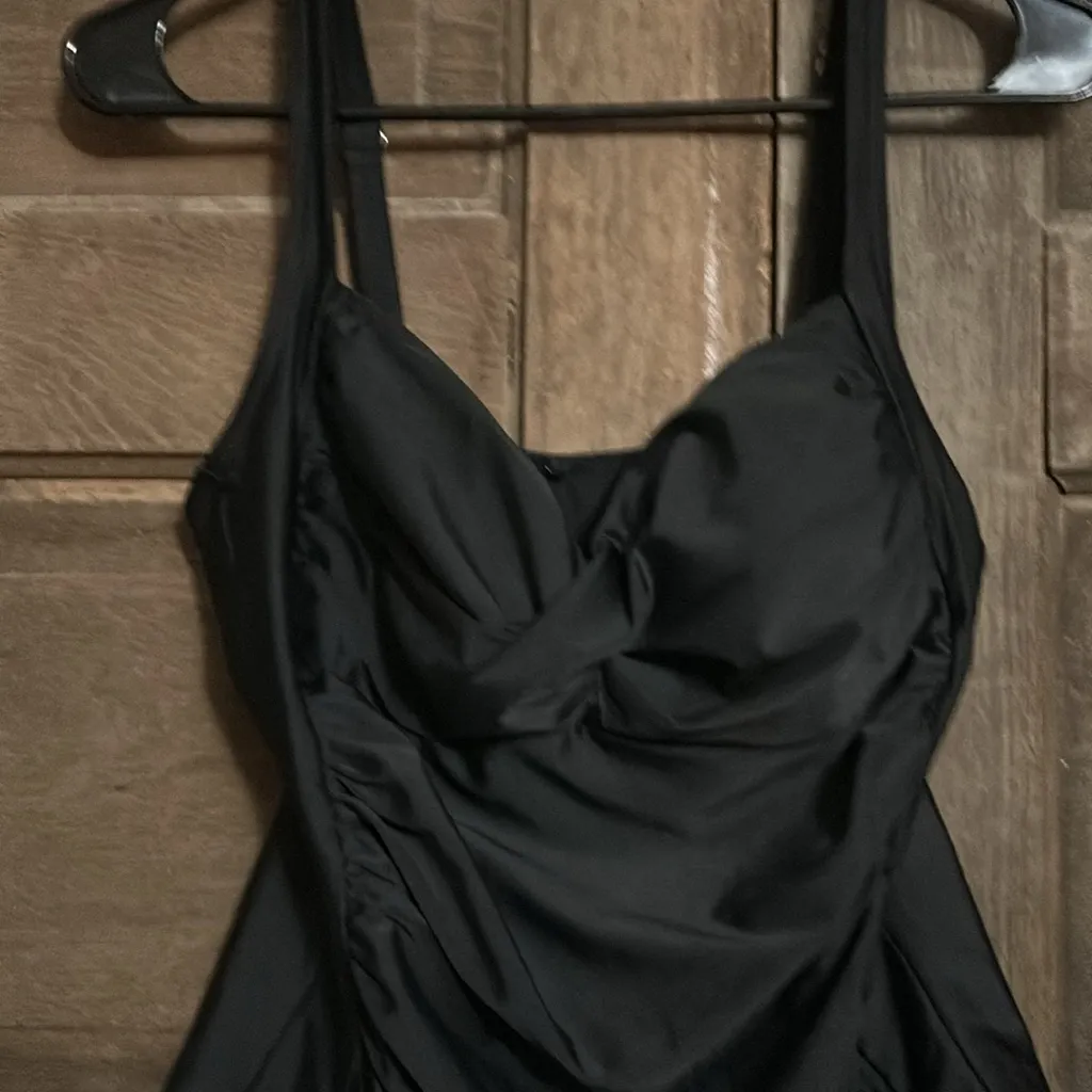 ADFOLF One Piece‎ Black Ruched swimsuit. Sz medium. - Image 5