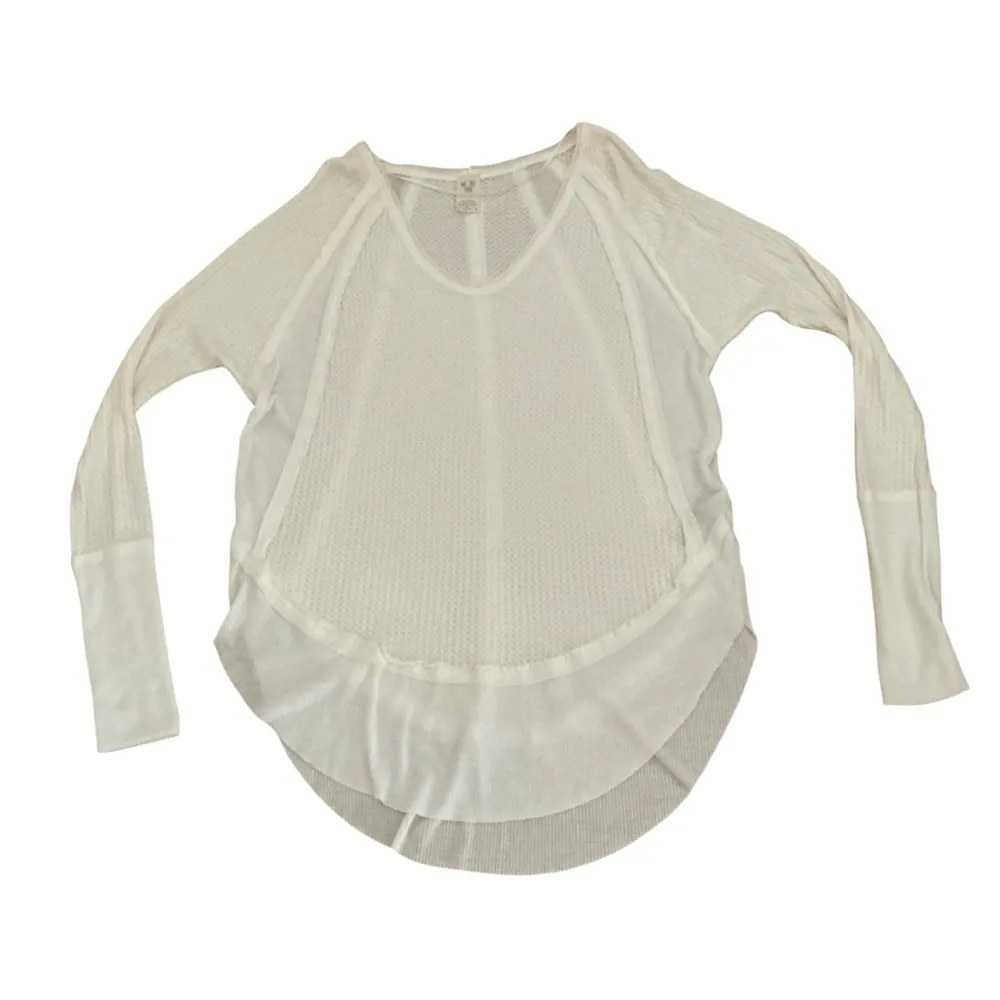 Free people we the free Catalina v-neck long sleeve wafle knit thermal shirt S - Image 10