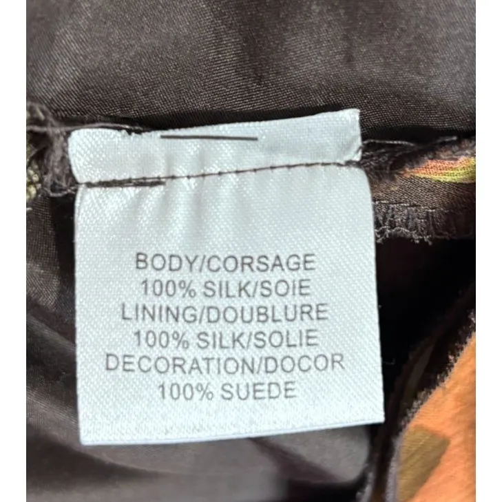 Vtg Think Tank Womens Silk Suede Wrap Skirt Belted Brown Earthy Retro Artsy Sz 8 - Image 9