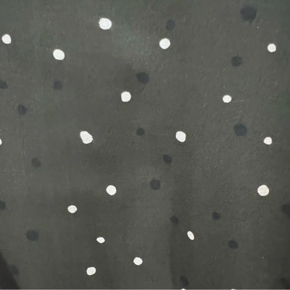 bell sleeve black dress with black and white polka dots size 4 - Image 8