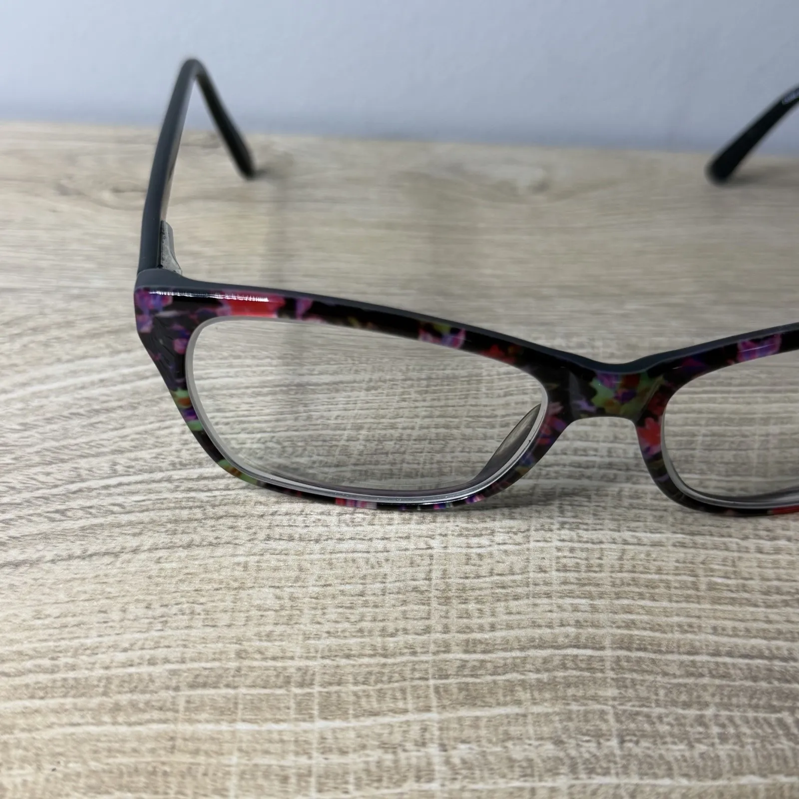 Bebe Rosy Eyeglasses Floral Frame BB5118 Jet Retro Mod Colorful Womens with Case - Image 4