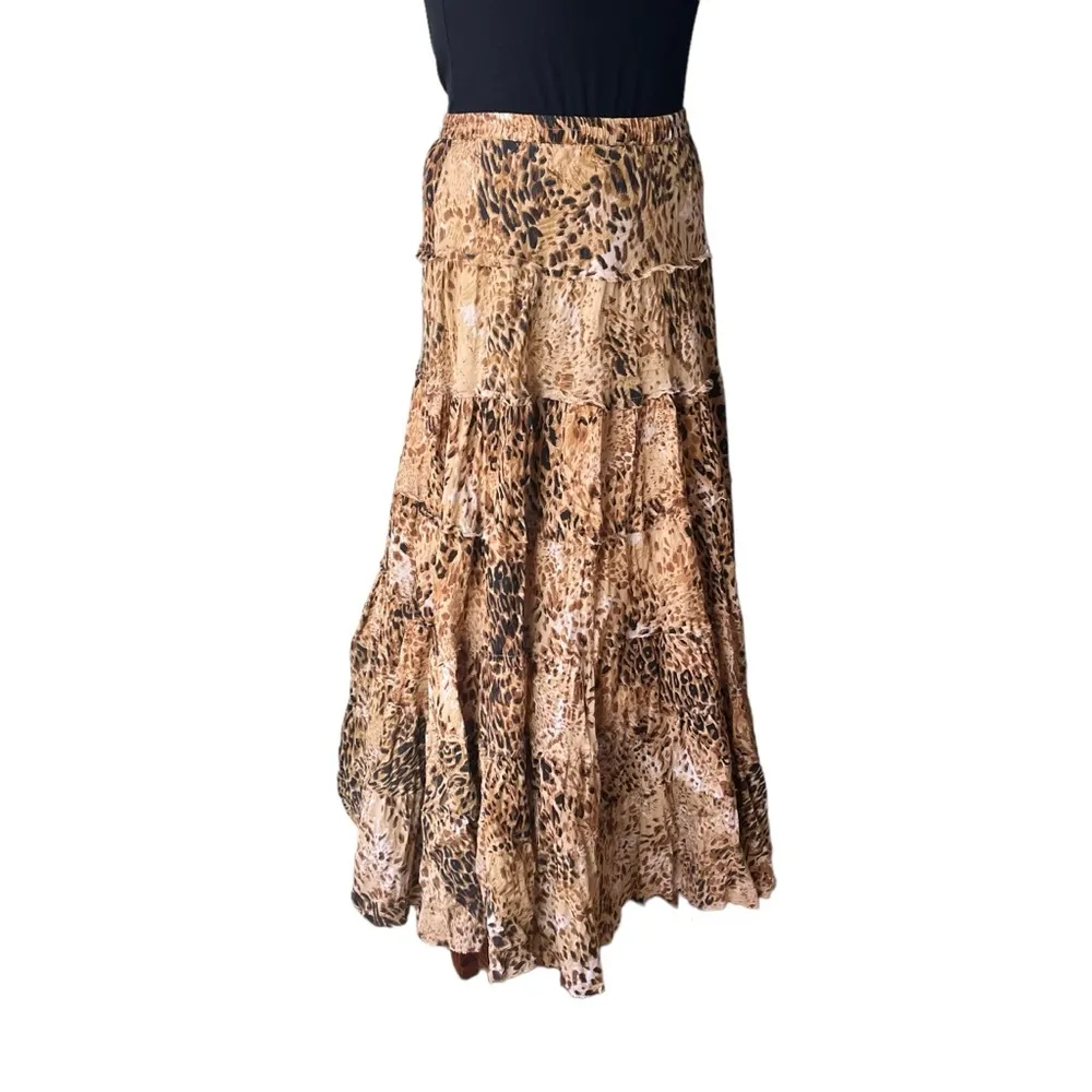 INC International Concept Tiered Cotton Maxi Skirt, Sz M (Belt sold separately) - Image 7