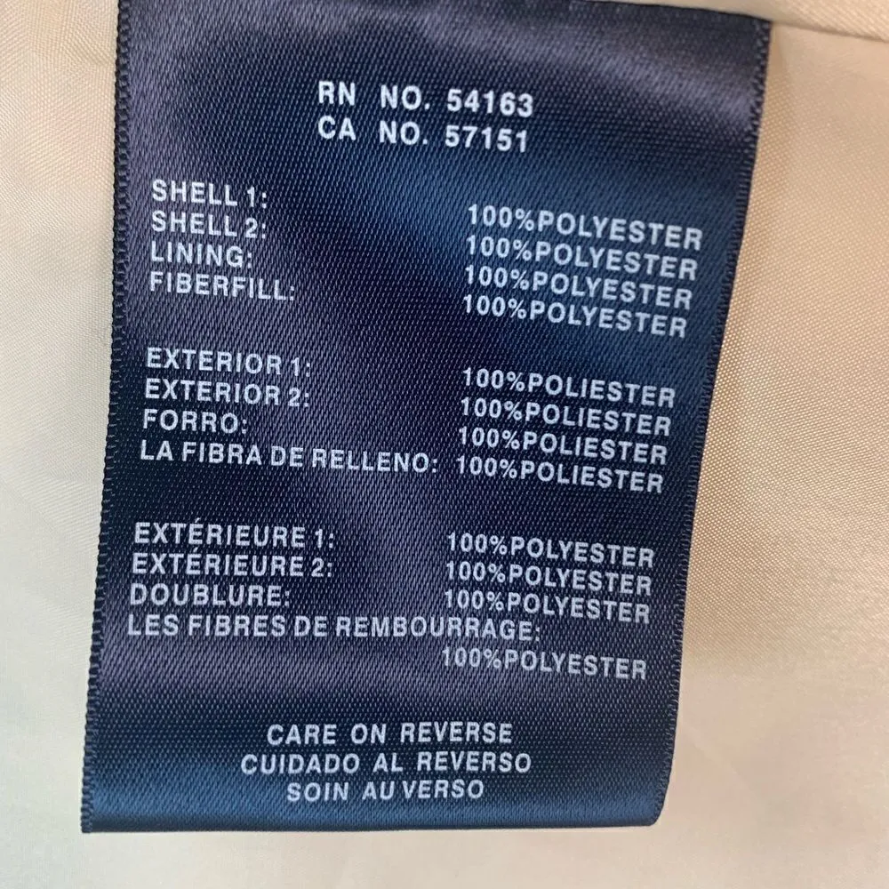 Tommy Hilfiger cream  quilted zip-up jacket size M - Image 7