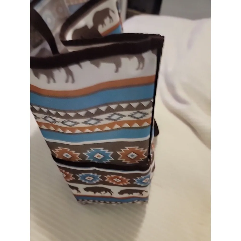 St. Labre Indian School Bag Tote Never Used Buffalo Aztec Native American - Image 5