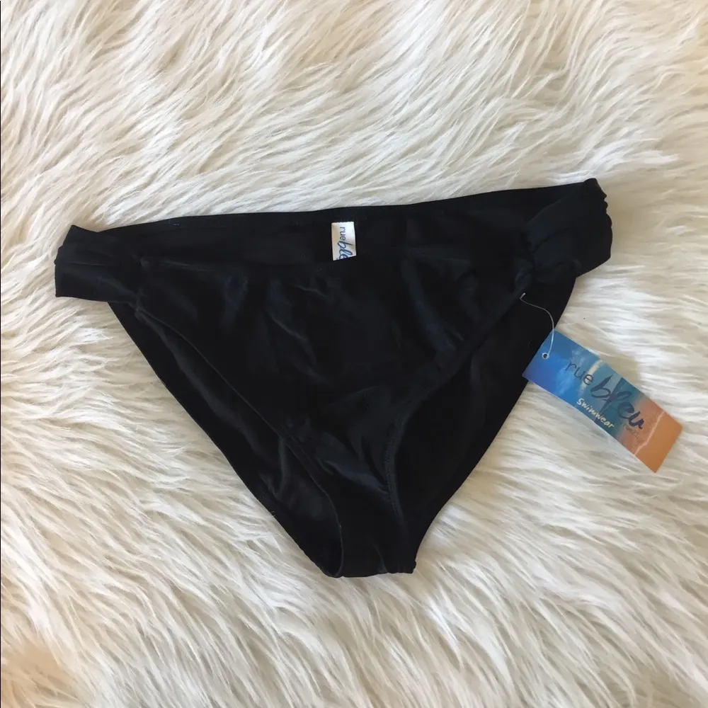 Black Bikini Bottoms Womens XL Swimsuit New - Image 2
