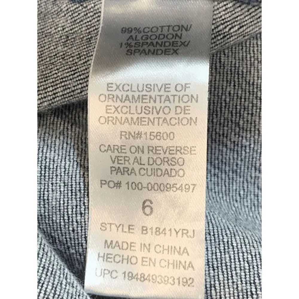 Democracy Womens Denim Jeans Low Rise Distressed Blue Size 6 - Image 3