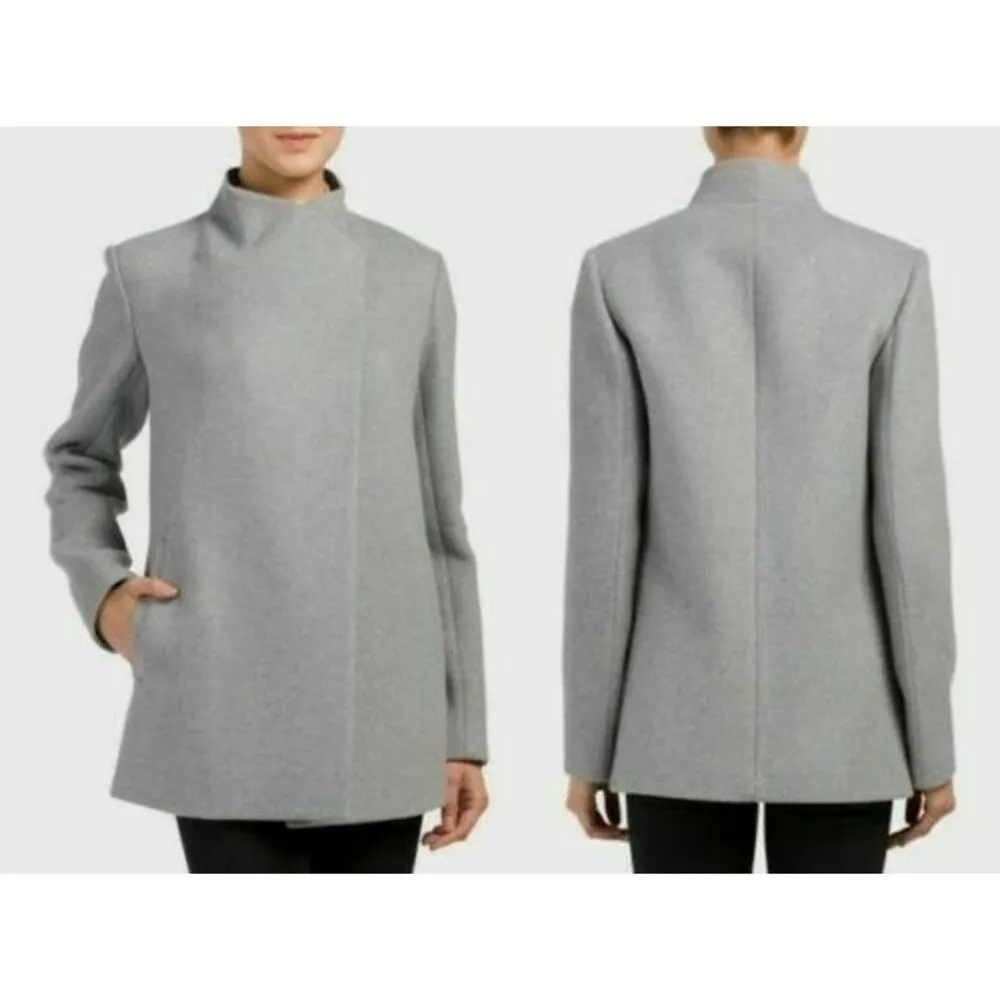 Theory Naomo Virgin Wool-Blend​ Jacket in Charcoal Light Heather - Image 7