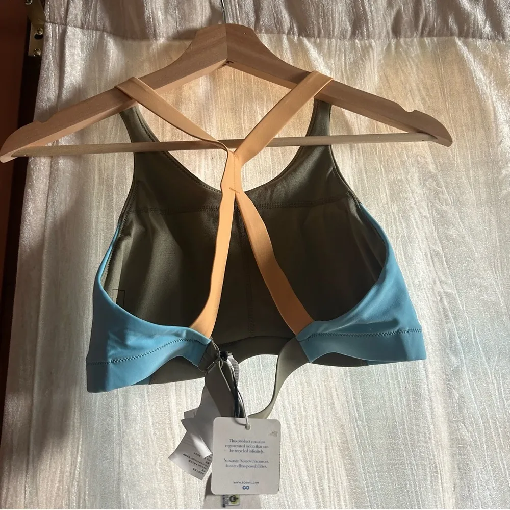 Prana Baja Bound Top Bikini Swim Sweet Agave Color Block Bathing Suit NWT Size S - Image 4
