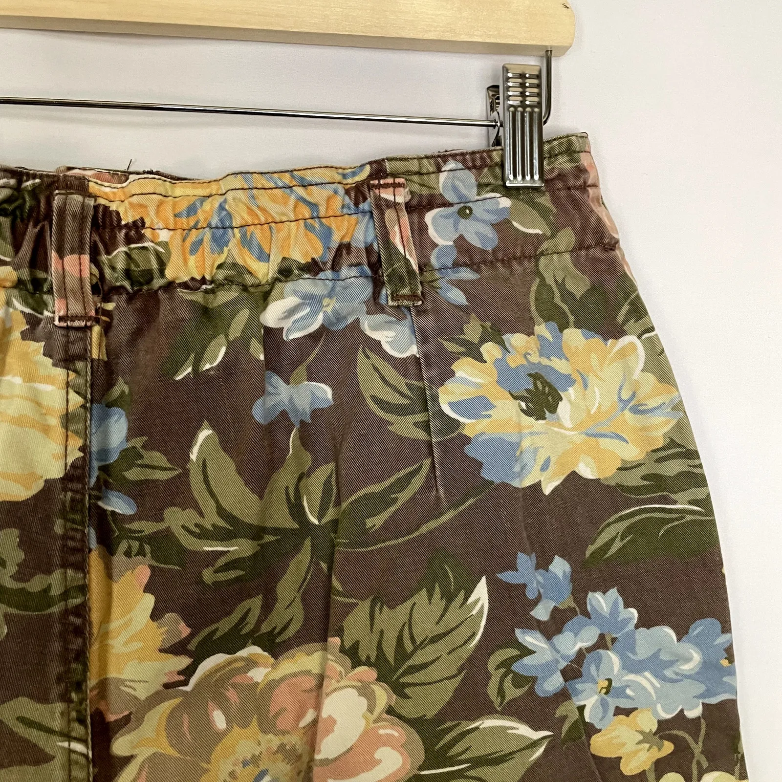 Gloria Vanderbilt floral vintage high waist paperbag jean shorts women's size 10 - Image 5