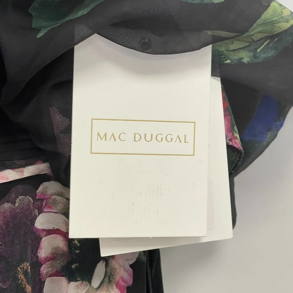 Mac Duggal Bishop Sleeve Floral Print Dress, Size 14 - NWT - Image 9