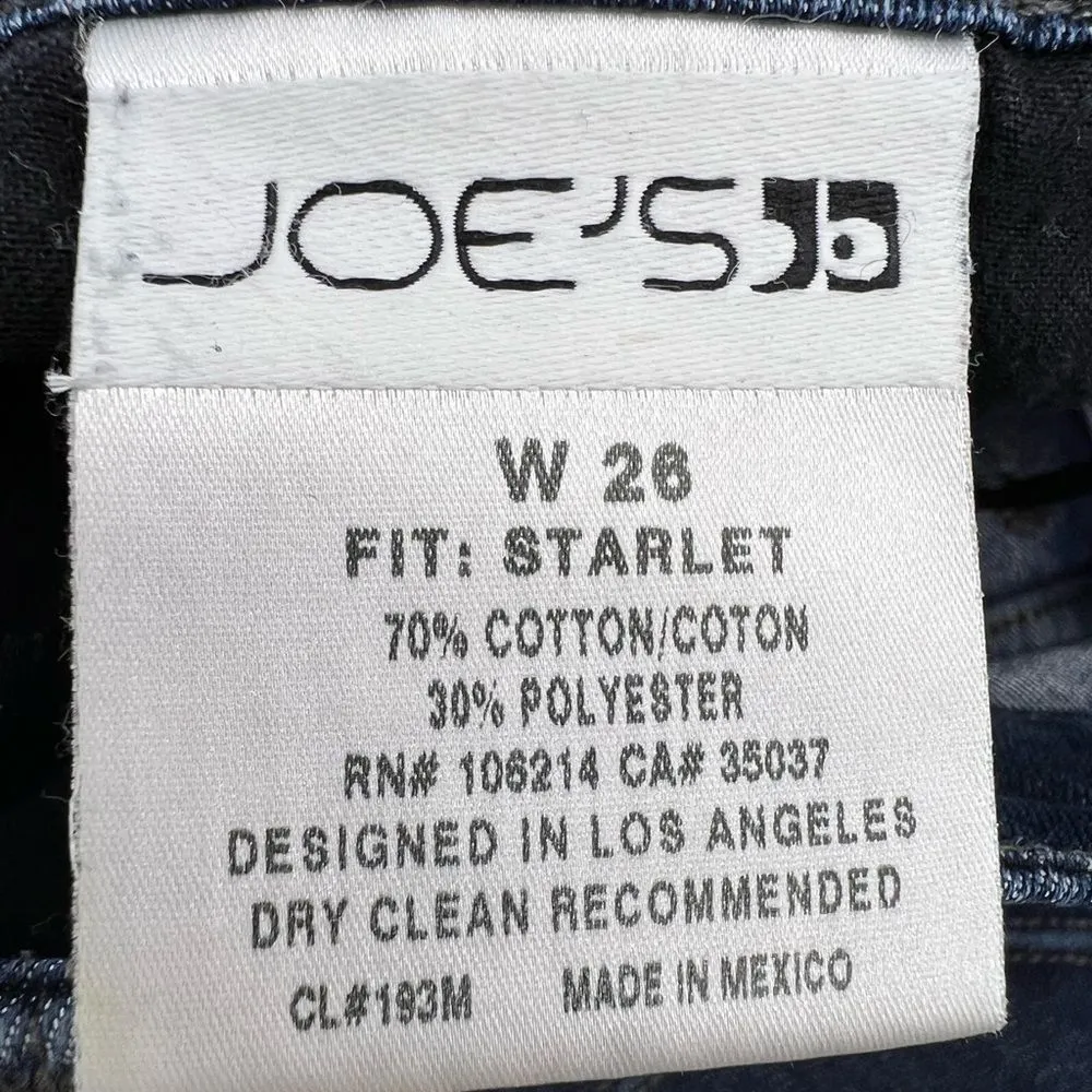 Joe's Jeans Women's The Starlet Mid-Rise Slim Leg Boot Fit Dark Wash Jeans Sz 26 - Image 8