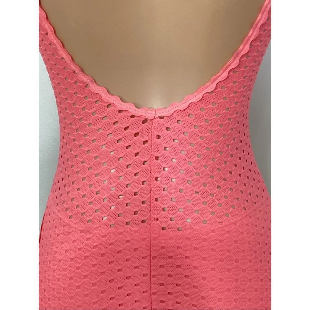 New. Robin Piccone coral crochet lace swimsuit. Retails $178. Small - Image 7