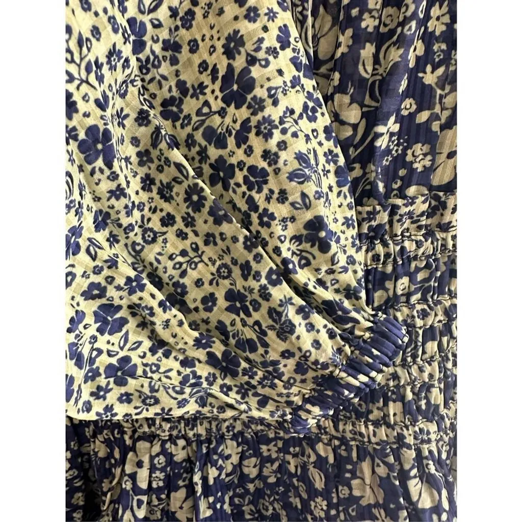 Anthropologie Current Air Floral Ruffled Tiered Bobo Mini Dress Size S - Image 7