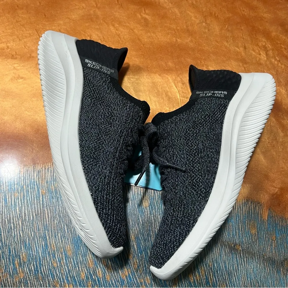 NWT Skechers Martha Stewart Ultra Flex 3.0 slip on sneakers Black Knit Sneakers - Image 10