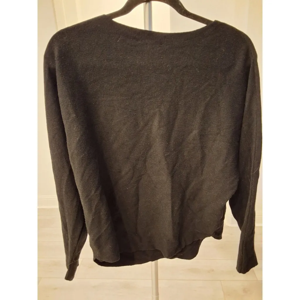 Liv Milano Black Pullover Knit Size Medium Rhinestones Women’s Sweater - Image 5