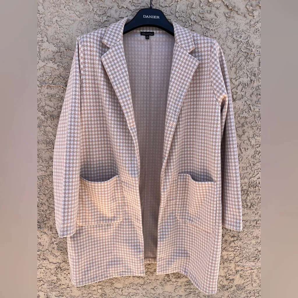 Shinestar Blazer in Cream‎ and Tan - Image 6