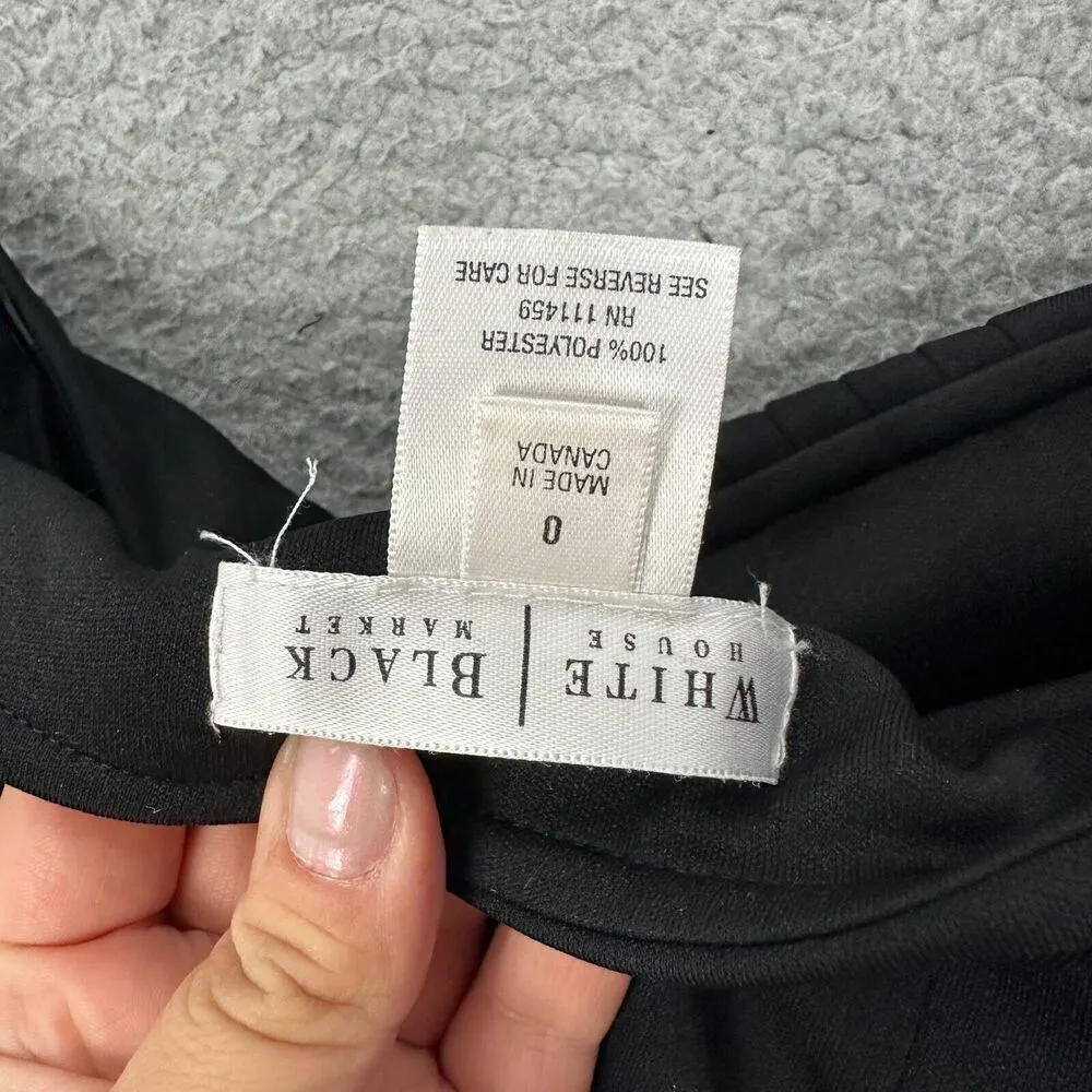 white house black market dress womens 0 black strapless LBD cocktail party event - Image 8