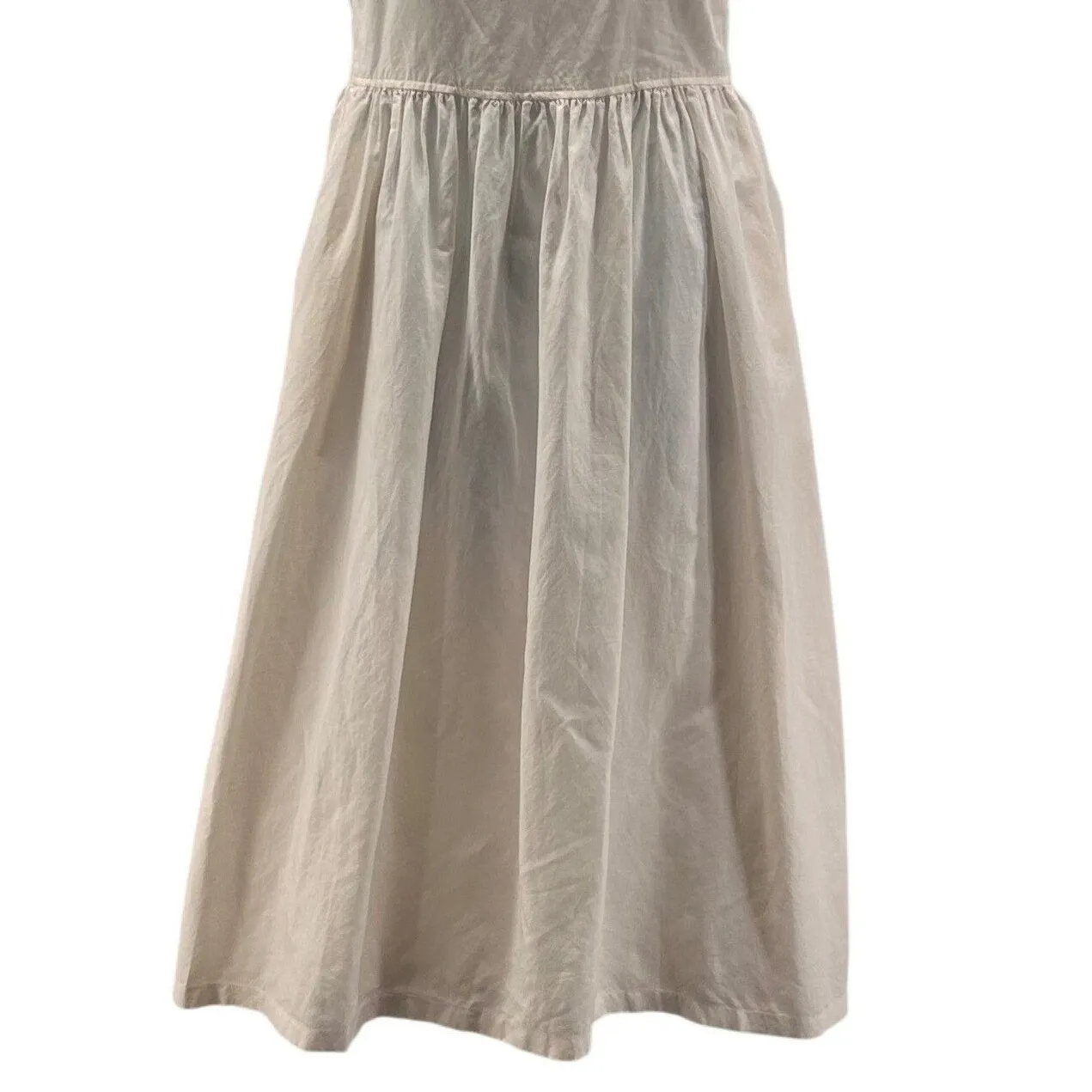 Uniqlo Linen Midi Dress Cream Medium - Image 5