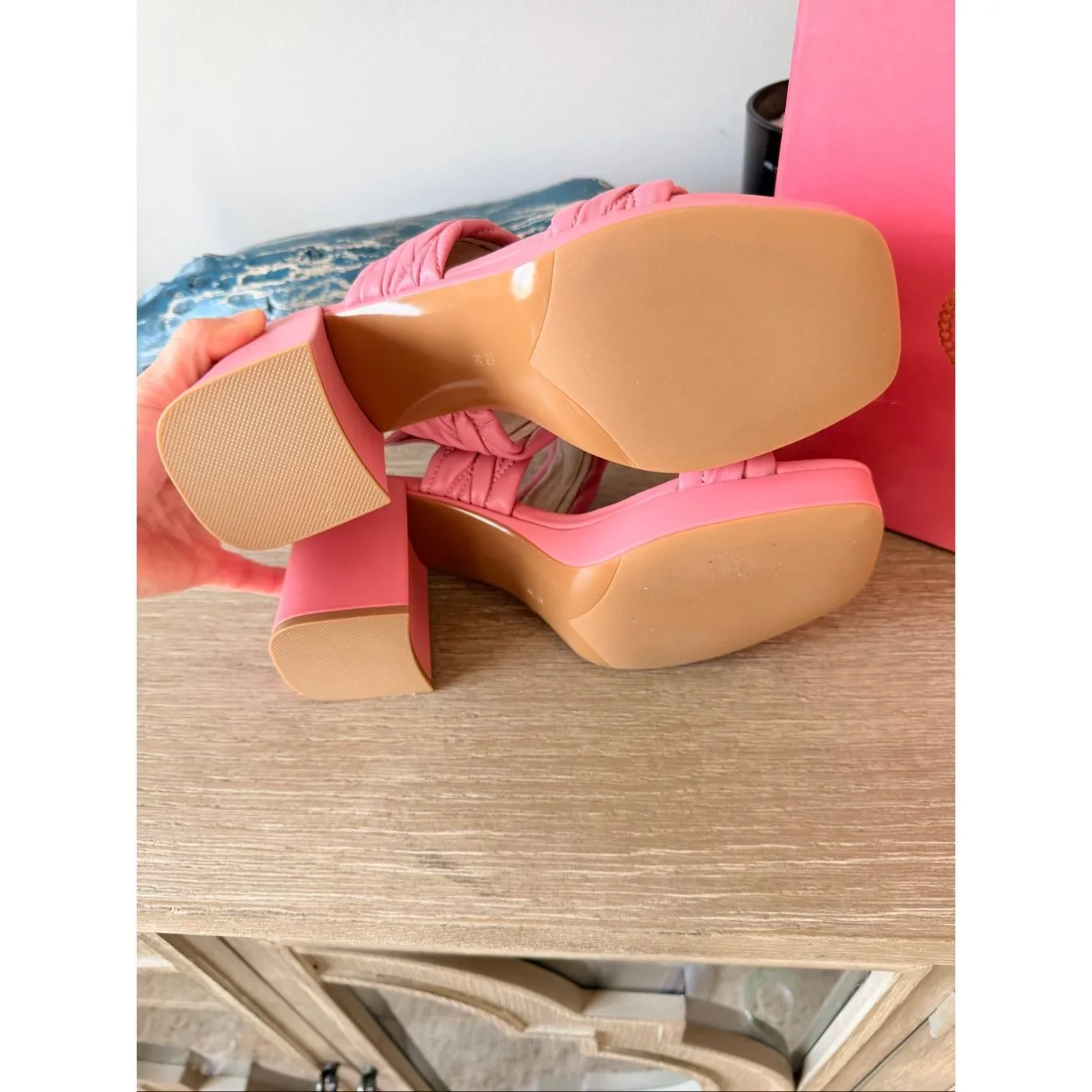 Vaneli Gabira Platform Pumps in Pink Size 10 - Image 6