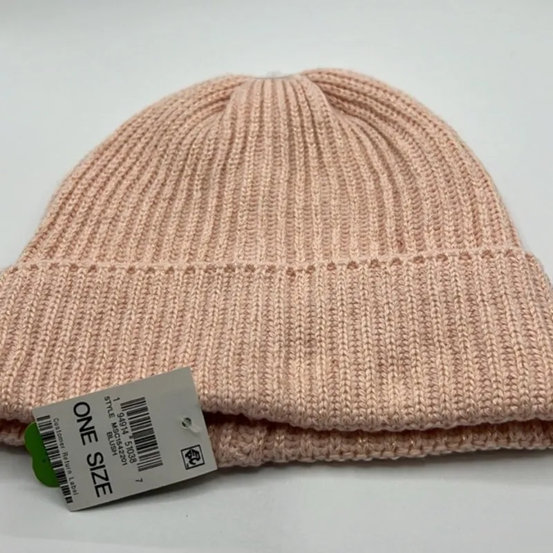 Style & Co Blush Solid Shine Cuff Beanie NWT Pink - Image 2