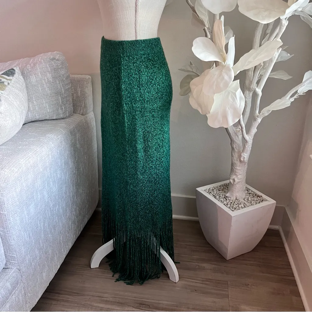 Zimmemann Celestian Tassel Trim Cashmere And Merino Wool Sweater In Green - Image 13