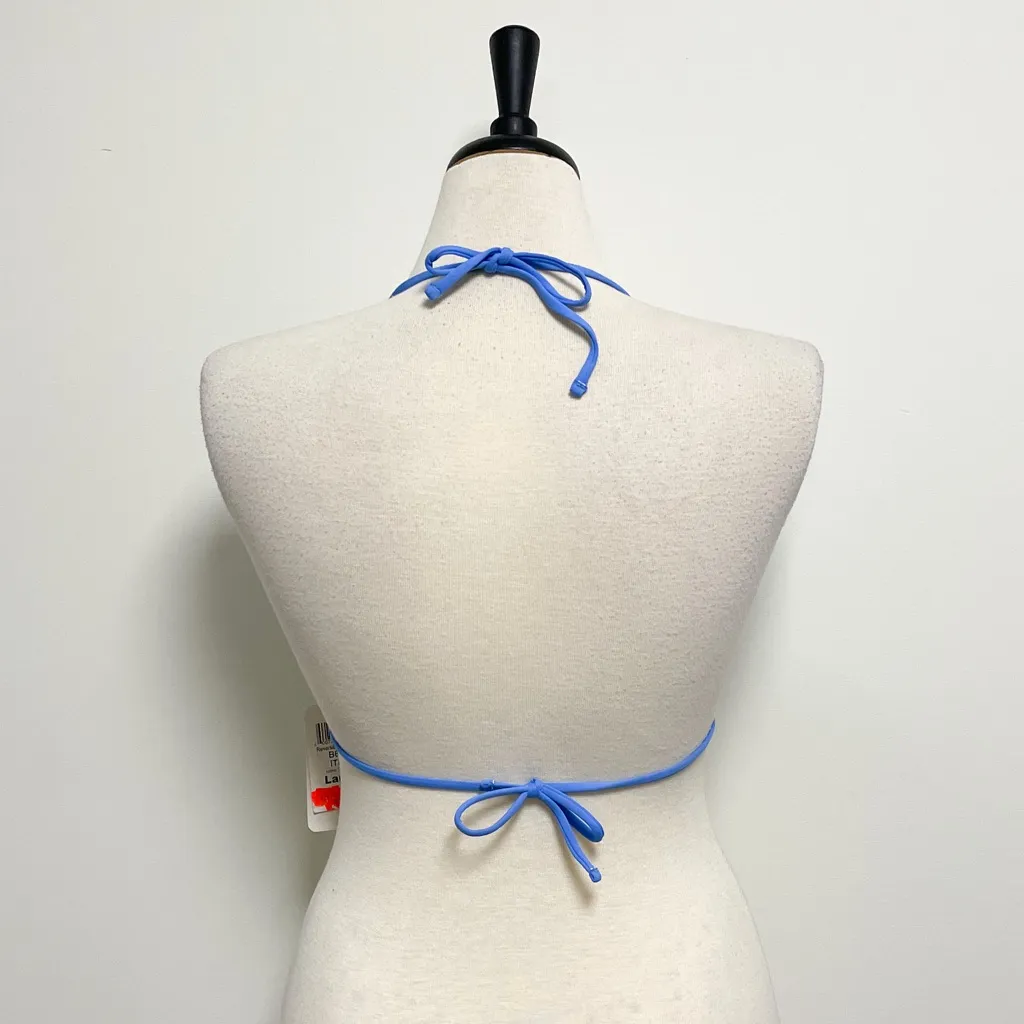 Swim Systems Reversible Iconic Tiles Blue White Sliding Triangle Bikini Top NWT Size L - Image 6