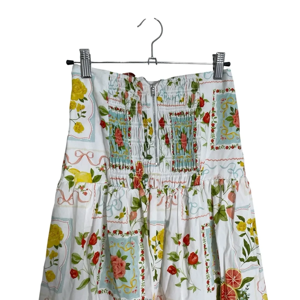 Ivy City Co NWT Floral Print Maxi Skirt Rosina Skirt in Citrus White Size XXS - Image 7