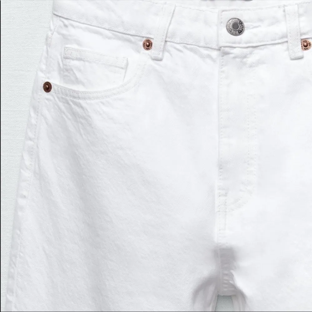 Zara brand white mom jeans - Image 8