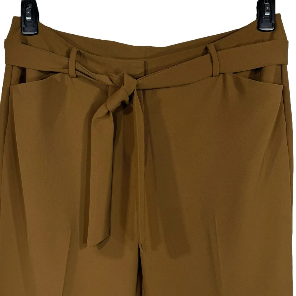 Chico’s SZ 2 (Large) Wide Leg Trouser Dress Pants Belted Hi-Rise Pockets Zip-Fly - Image 2