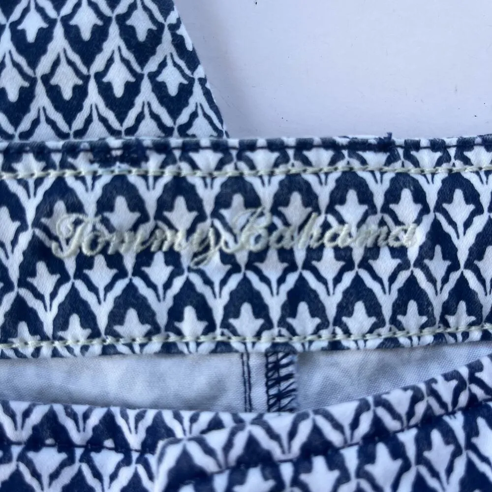 TOMMY BAHAMA Boracay Beach High Rise Ankle Womens Pants Sz 4 Blue White Model - Image 7