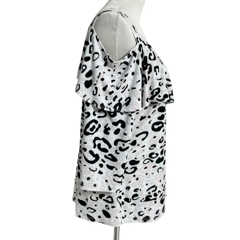 Clara Sunwoo Medium Top Blouse Cold Shoulder Slinky - Image 2