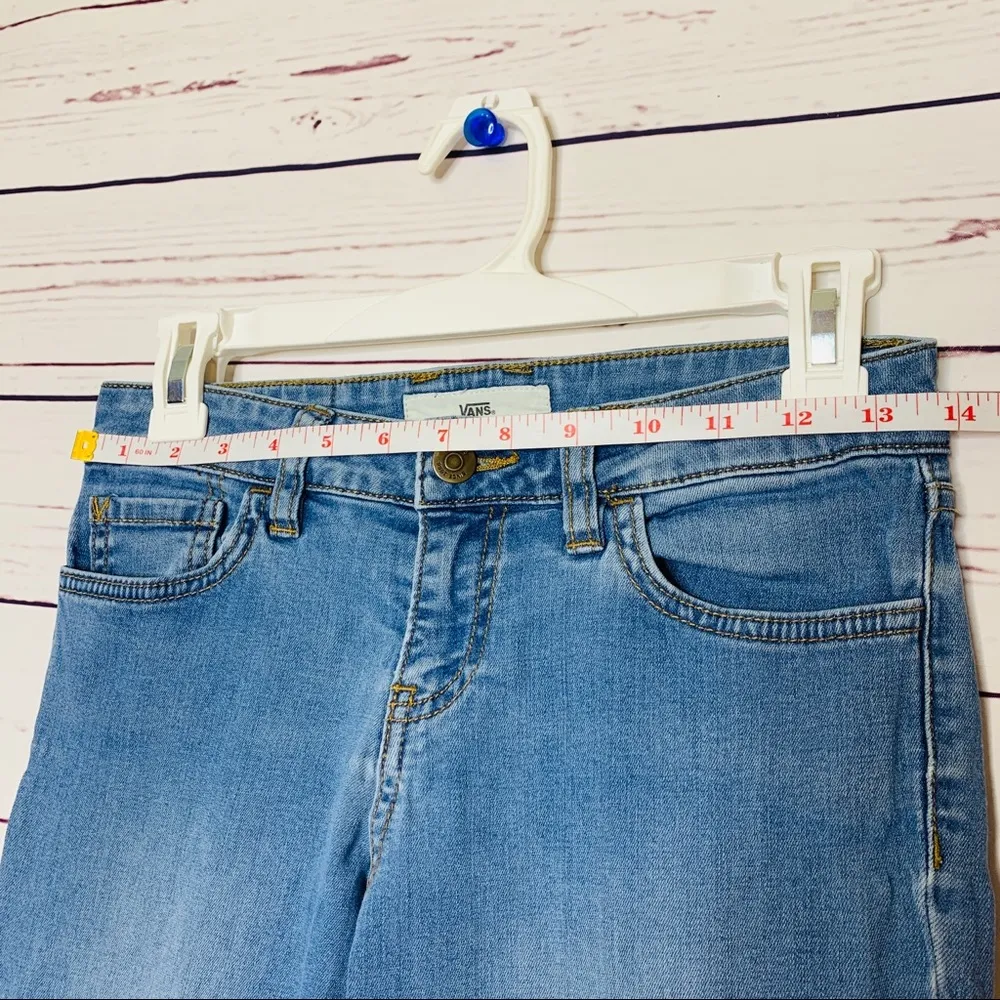 VANS Light Wash Skinny Fit Women’s Jeans Size 1 Waist Size 25 - Image 8