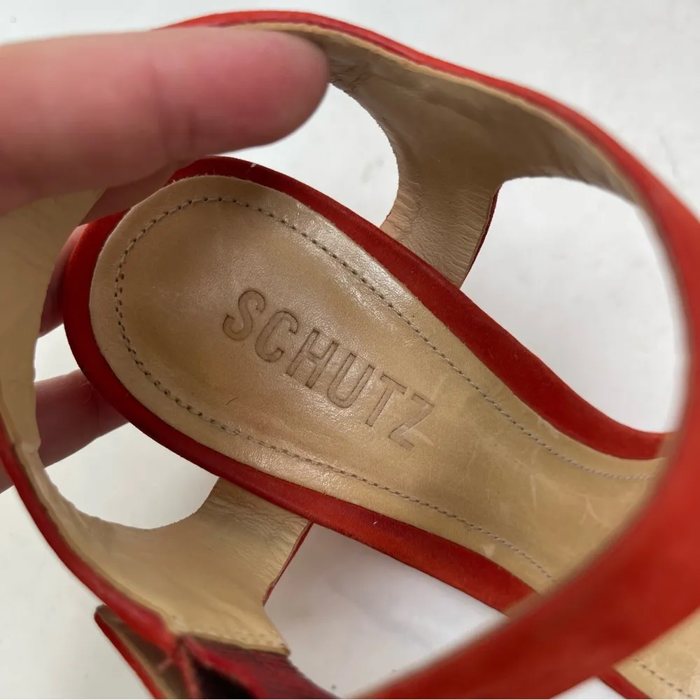 SCHUTZ Gaborelis two-piece sandal *Fire Red* sz 8 - Image 7
