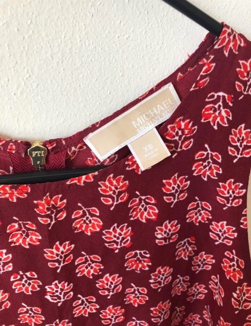 Red Patterned Tank Top XS - Image 5