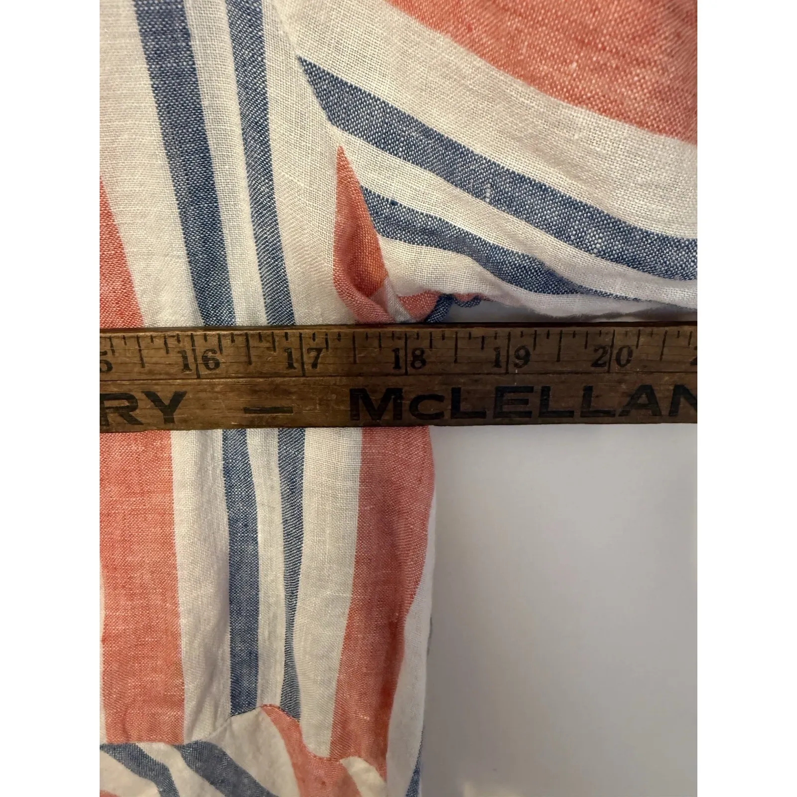 Artisan NY Women Linen‎ Tunic Popover Shirt S Stripe Sunwashed Colors Roll Tab - Image 5