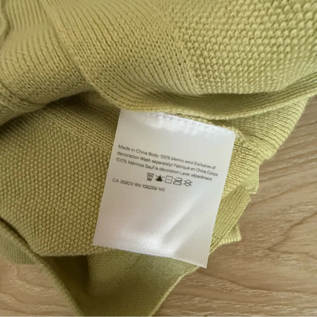 Lululemon XS/S NEW Merino Wool Short Sleeve Wrap Cardigan Dew Green Oversized - Image 8