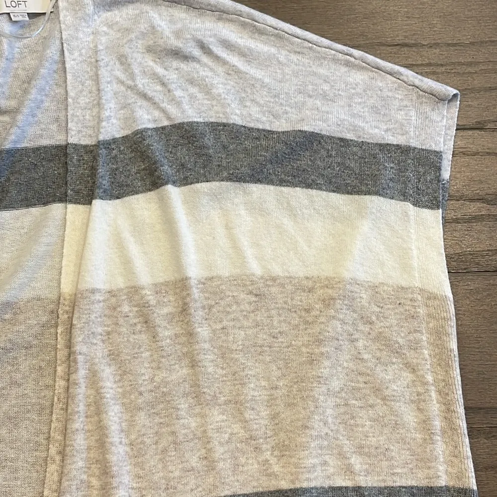 LOFT Striped Poncho Sweater - Size XS/S - Image 4
