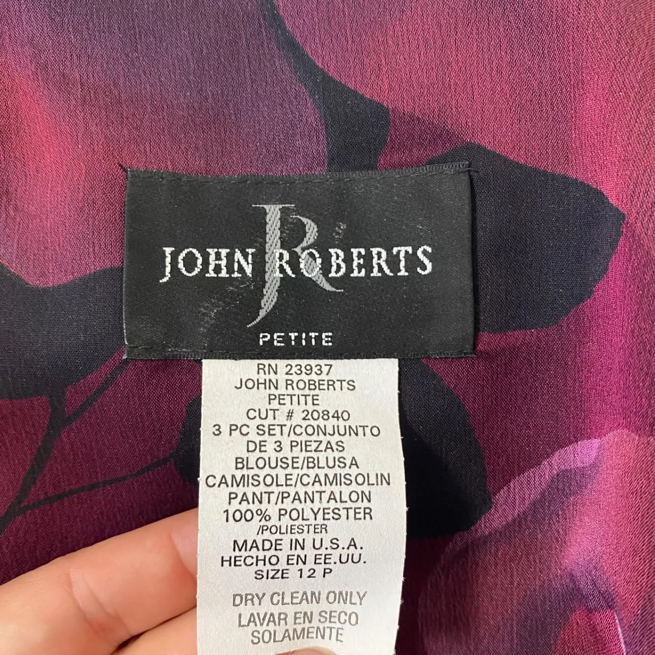 Vintage Whimsygoth Frilly Ruffle Rose Sheer Purple Black Mesh Wrap Top Blouse L Size 12P - Image 7