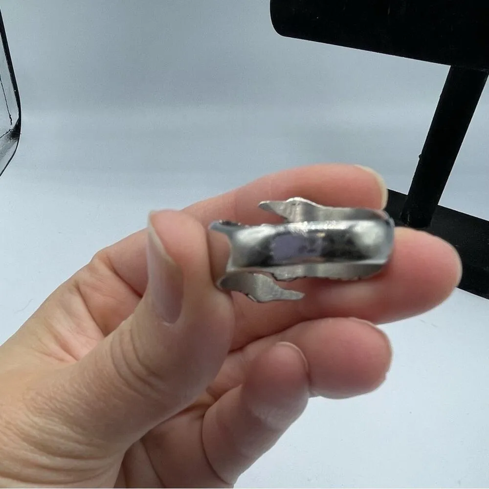 Silver Tone Dragon Claw Wrap Ring Size 12 - Image 2