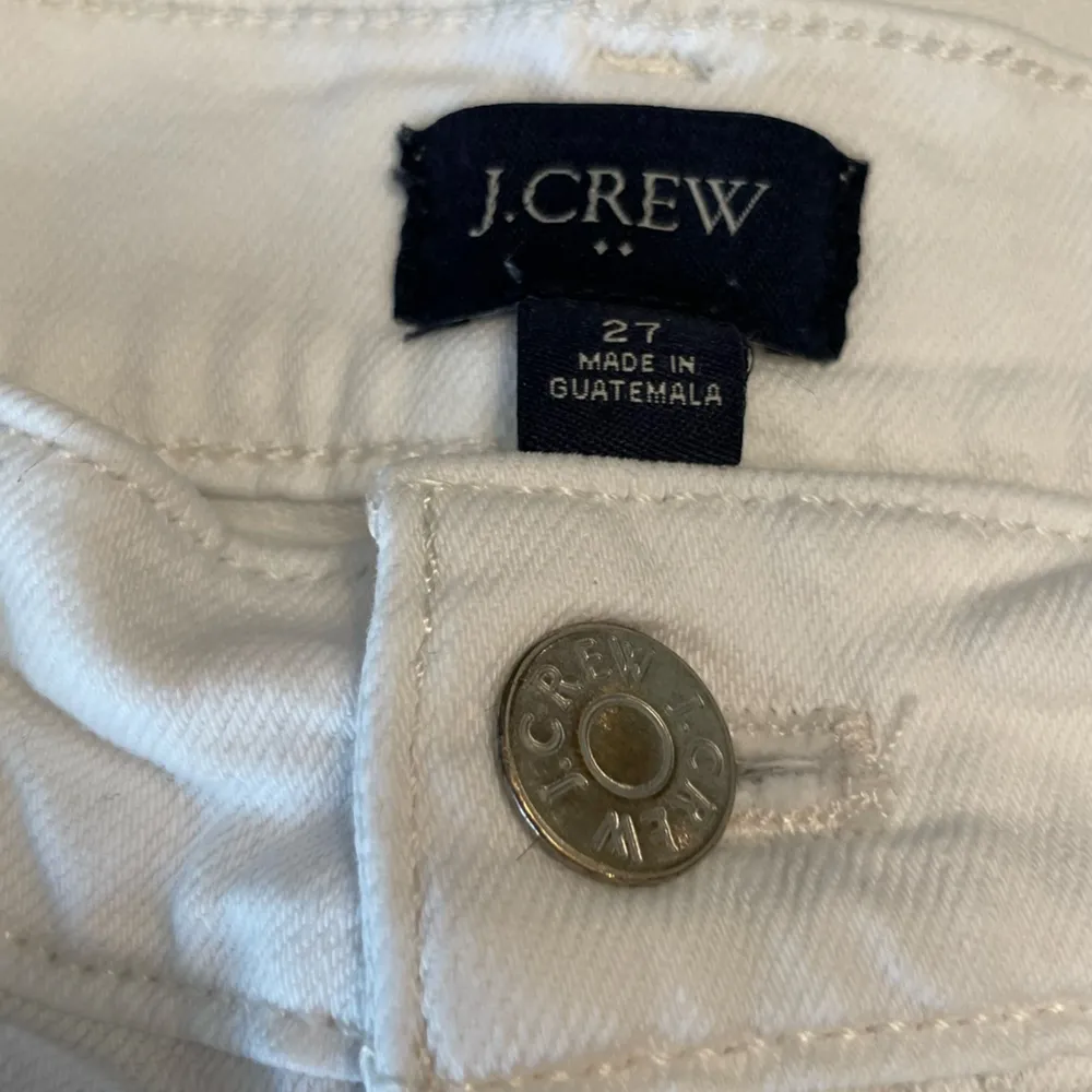 J. Crew White Midrise Comfy Cuffed Western Festival Denim Shorts - Image 4