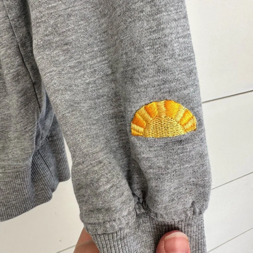 C&C California Women’s Gray Medium Smile Big Sweatshirt - Image 3