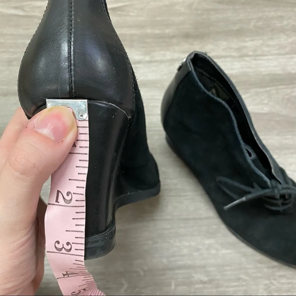 Etienne Aigner Camelot Zita Wedge Ankle Bootie 8 Black - Image 7