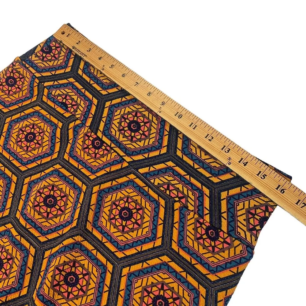 Women's Large Geo Geometric Textured LULAROE Cassie Stretchy Knee Length Skirt - Image 4