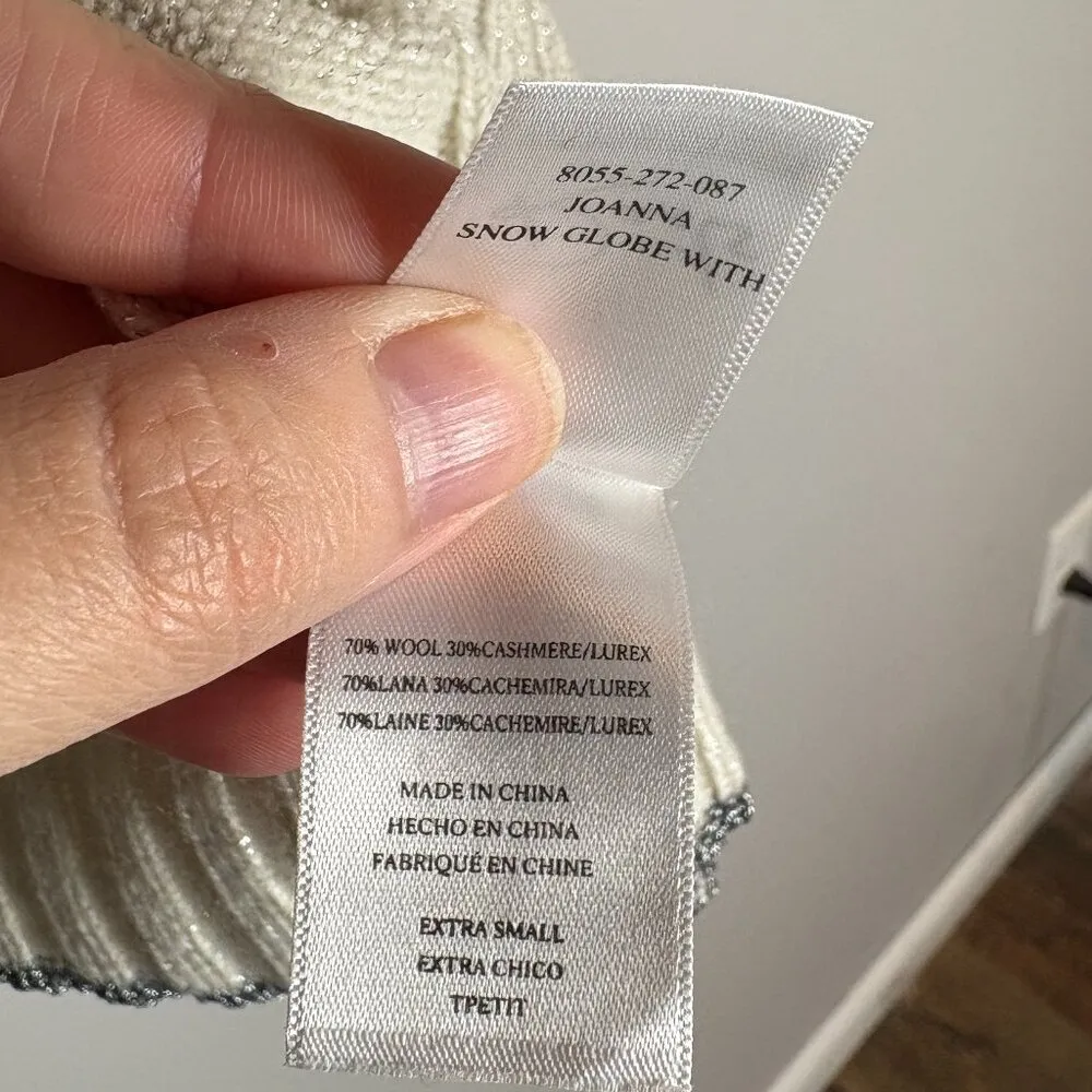 Rails Joanna Wool & Cashmere Sweater Pullover Snow Globe Cream Metallic - Image 5