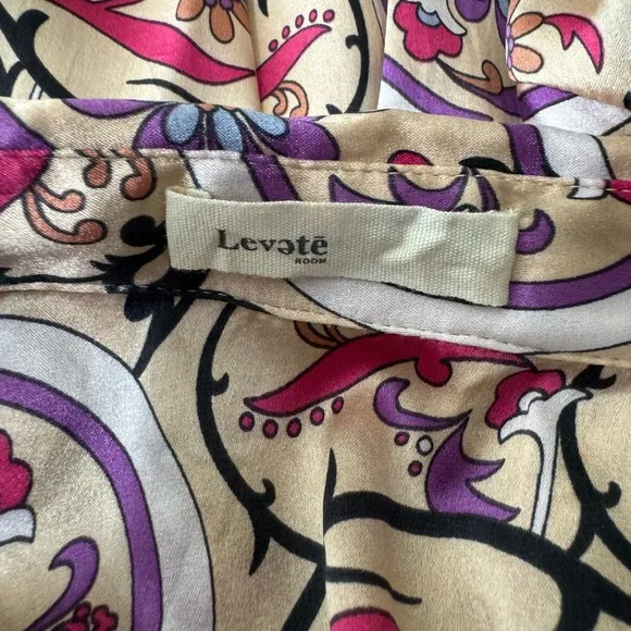 Levete Room Silk Blend Long Sleeve Blouse Size‎ M Pink Size M - Image 7